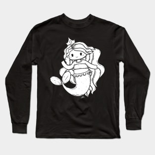 Cute Mermaid Illustration Long Sleeve T-Shirt